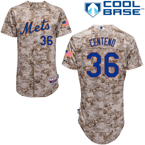 Juan Centeno #36 mlb Jersey-New York Mets Women's Authentic Alternate Camo Cool Base Baseball Jersey